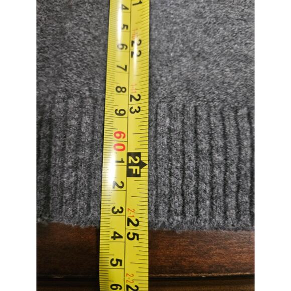 J Jill Fair Isle Stripes Raglan Sweater Women's Sz L Charcoal Gray Pullover - Picture 5 of 6